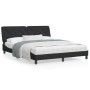 Cama con colchón terciopelo negro 160x200 cm de vidaXL, Camas y somieres - Ref: Foro24-3208666, Precio: 436,51 €, Descuento: %