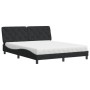 Cama con colchón terciopelo negro 160x200 cm de vidaXL, Camas y somieres - Ref: Foro24-3208666, Precio: 436,51 €, Descuento: %