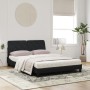 Cama con colchón terciopelo negro 160x200 cm de vidaXL, Camas y somieres - Ref: Foro24-3208666, Precio: 436,51 €, Descuento: %
