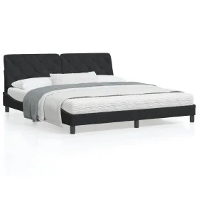 Bed with black velvet mattress 180x200 cm by vidaXL, Beds and slatted bases - Ref: Foro24-3208672, Price: 459,73 €, Discount: %