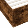 Estructura de cama madera de ingeniería roble ahumado 90x200 cm de vidaXL, Camas y somieres - Ref: Foro24-3209727, Precio: 11...