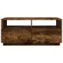 Mesa de centro con luces LED roble ahumado 90x49x40 cm de vidaXL, Mesas de centro - Ref: Foro24-839837, Precio: 97,16 €, Desc...