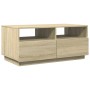 Mesa de centro con luces LED roble Sonoma 90x49x40 cm de vidaXL, Mesas de centro - Ref: Foro24-839835, Precio: 99,84 €, Descu...
