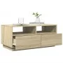 Mesa de centro con luces LED roble Sonoma 90x49x40 cm de vidaXL, Mesas de centro - Ref: Foro24-839835, Precio: 98,30 €, Descu...