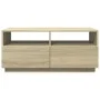 Mesa de centro con luces LED roble Sonoma 90x49x40 cm de vidaXL, Mesas de centro - Ref: Foro24-839835, Precio: 98,30 €, Descu...