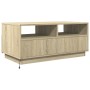 Mesa de centro con luces LED roble Sonoma 90x49x40 cm de vidaXL, Mesas de centro - Ref: Foro24-839835, Precio: 99,84 €, Descu...