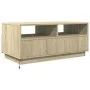 Mesa de centro con luces LED roble Sonoma 90x49x40 cm de vidaXL, Mesas de centro - Ref: Foro24-839835, Precio: 98,30 €, Descu...