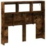 Cabecero de cama con luz LED roble ahumado 100x17x102 cm de vidaXL, Cabeceros y pies de cama - Ref: Foro24-839193, Precio: 74...