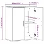 Aparador de madera de ingeniería gris hormigón 60x31x70 cm de vidaXL, Aparadores - Ref: Foro24-840460, Precio: 64,65 €, Descu...