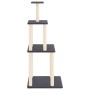 Rascador para gatos con postes de sisal gris oscuro 149 cm de vidaXL, Mobiliario para gatos - Ref: Foro24-171743, Precio: 51,...