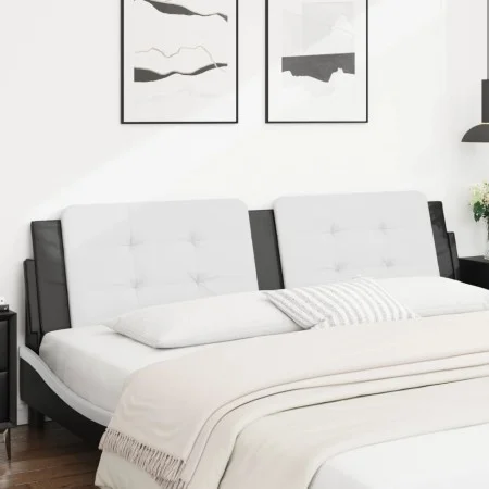 Weiß-schwarzes gepolstertes Bettkopfteil aus Kunstleder, 200 cm von vidaXL, Kopf- und Fußteile - Ref: Foro24-374888, Preis: 5...