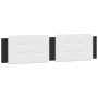 Cabecero de cama acolchado cuero sintético blanco negro 200 cm de vidaXL, Cabeceros y pies de cama - Ref: Foro24-374888, Prec...