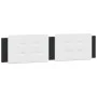 Weiß-schwarzes gepolstertes Bettkopfteil aus Kunstleder, 200 cm von vidaXL, Kopf- und Fußteile - Ref: Foro24-374888, Preis: 5...