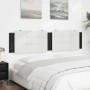Cabecero de cama acolchado cuero sintético blanco negro 200 cm de vidaXL, Cabeceros y pies de cama - Ref: Foro24-374888, Prec...