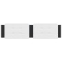 Cabecero de cama acolchado cuero sintético blanco negro 200 cm de vidaXL, Cabeceros y pies de cama - Ref: Foro24-374888, Prec...