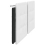 Cabecero de cama acolchado cuero sintético blanco negro 200 cm de vidaXL, Cabeceros y pies de cama - Ref: Foro24-374888, Prec...