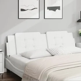 Cabecero de cama acolchado cuero sintético blanco 180 cm de vidaXL, Cabeceros y pies de cama - Ref: Foro24-374874, Precio: 51...
