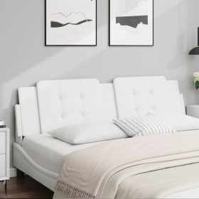 Cabecero de cama acolchado cuero sintético blanco 180 cm de vidaXL, Cabeceros y pies de cama - Ref: Foro24-374874, Precio: 52...