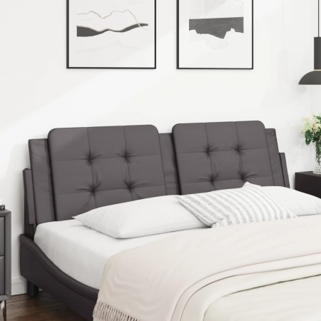 Cabecero de cama acolchado cuero sintético gris 160 cm de vidaXL, Cabeceros y pies de cama - Ref: Foro24-374869, Precio: 46,3...