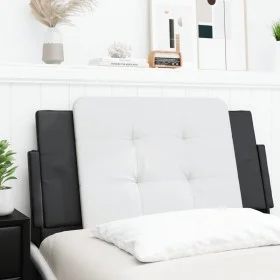Padded headboard synthetic leather white black 100 cm by vidaXL, Headboards and footboards - Ref: Foro24-374848, Price: 26,02...