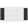 Cabecero de cama acolchado cuero sintético blanco negro 100 cm de vidaXL, Cabeceros y pies de cama - Ref: Foro24-374848, Prec...