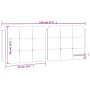Cabecero de cama acolchado cuero sintético blanco negro 120 cm de vidaXL, Cabeceros y pies de cama - Ref: Foro24-374855, Prec...