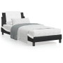 Estructura cama con LED cuero sintético negro blanco 80x200 cm de vidaXL, Camas y somieres - Ref: Foro24-3214073, Precio: 135...