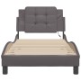 Estructura de cama con luces LED cuero sintético gris 90x190 cm de vidaXL, Camas y somieres - Ref: Foro24-3214078, Precio: 14...