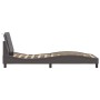 Estructura de cama con luces LED cuero sintético gris 90x190 cm de vidaXL, Camas y somieres - Ref: Foro24-3214078, Precio: 14...