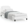 Estructura cama con luces LED cuero sintético blanco 100x200 cm de vidaXL, Camas y somieres - Ref: Foro24-3214090, Precio: 14...
