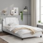 Estructura cama con luces LED cuero sintético blanco 100x200 cm de vidaXL, Camas y somieres - Ref: Foro24-3214090, Precio: 14...