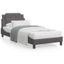 Estructura cama con luces LED cuero sintético gris 100x200 cm de vidaXL, Camas y somieres - Ref: Foro24-3214092, Precio: 128,...