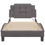 Estructura cama con luces LED cuero sintético gris 100x200 cm de vidaXL, Camas y somieres - Ref: Foro24-3214092, Precio: 128,...