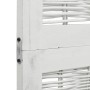 Biombo separador de 5 paneles madera maciza Paulownia blanco de vidaXL, Divisores de ambientes - Ref: Foro24-358677, Precio: ...