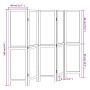 Biombo separador de 5 paneles madera maciza Paulownia blanco de vidaXL, Divisores de ambientes - Ref: Foro24-358677, Precio: ...