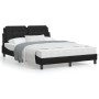 Estructura cama con luces LED cuero sintético negro 140x190 cm de vidaXL, Camas y somieres - Ref: Foro24-3214103, Precio: 184...