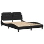Estructura cama con luces LED cuero sintético negro 140x190 cm de vidaXL, Camas y somieres - Ref: Foro24-3214103, Precio: 184...