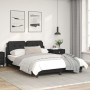 Estructura cama con luces LED cuero sintético negro 140x190 cm de vidaXL, Camas y somieres - Ref: Foro24-3214103, Precio: 184...
