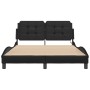 Estructura cama con luces LED cuero sintético negro 140x190 cm de vidaXL, Camas y somieres - Ref: Foro24-3214103, Precio: 184...