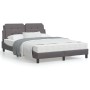 Estructura cama con luces LED cuero sintético gris 120x200 cm de vidaXL, Camas y somieres - Ref: Foro24-3214099, Precio: 190,...
