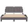 Estructura cama con luces LED cuero sintético gris 120x200 cm de vidaXL, Camas y somieres - Ref: Foro24-3214099, Precio: 190,...