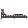 Estructura cama con luces LED cuero sintético gris 120x200 cm de vidaXL, Camas y somieres - Ref: Foro24-3214099, Precio: 190,...