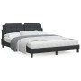 Estructura de cama con luces LED cuero PE negro 160x200 cm de vidaXL, Camas y somieres - Ref: Foro24-3214117, Precio: 225,40 ...