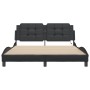 Estructura de cama con luces LED cuero PE negro 160x200 cm de vidaXL, Camas y somieres - Ref: Foro24-3214117, Precio: 225,40 ...
