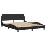 Estructura de cama con luces LED cuero PE negro 160x200 cm de vidaXL, Camas y somieres - Ref: Foro24-3214117, Precio: 225,40 ...