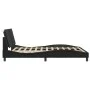 Bed frame with LED lights black PE leather 160x200 cm by vidaXL, Beds and slatted bases - Ref: Foro24-3214117, Price: 228,38 ...