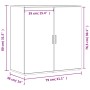 Aparador de madera de ingeniería marrón roble 79x38x80 cm de vidaXL, Aparadores - Ref: Foro24-840519, Precio: 85,99 €, Descue...
