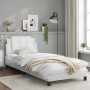 Estructura de cama con cabecero cuero sintético blanco 90x200cm de vidaXL, Camas y somieres - Ref: Foro24-3208157, Precio: 14...