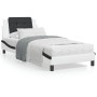 Estructura de cama con cabecero cuero sintético blanco y negro de vidaXL, Camas y somieres - Ref: Foro24-3208169, Precio: 143...