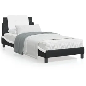 Cama con colchón cuero sintético negro y blanco 100x200 cm de vidaXL, Camas y somieres - Ref: Foro24-3208850, Precio: 278,58 ...
